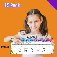 SpriteGru number line dry erase boards with 0-10 and 0-20 lines and colorful star print - view 14
