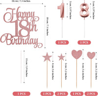 18th Birthday Cake Decorations - Rose Gold - image 2