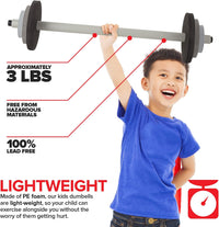 Modern Innovations Kids Weight Set Toy Dumbbells - Barbell / Black/Grey - image 3
