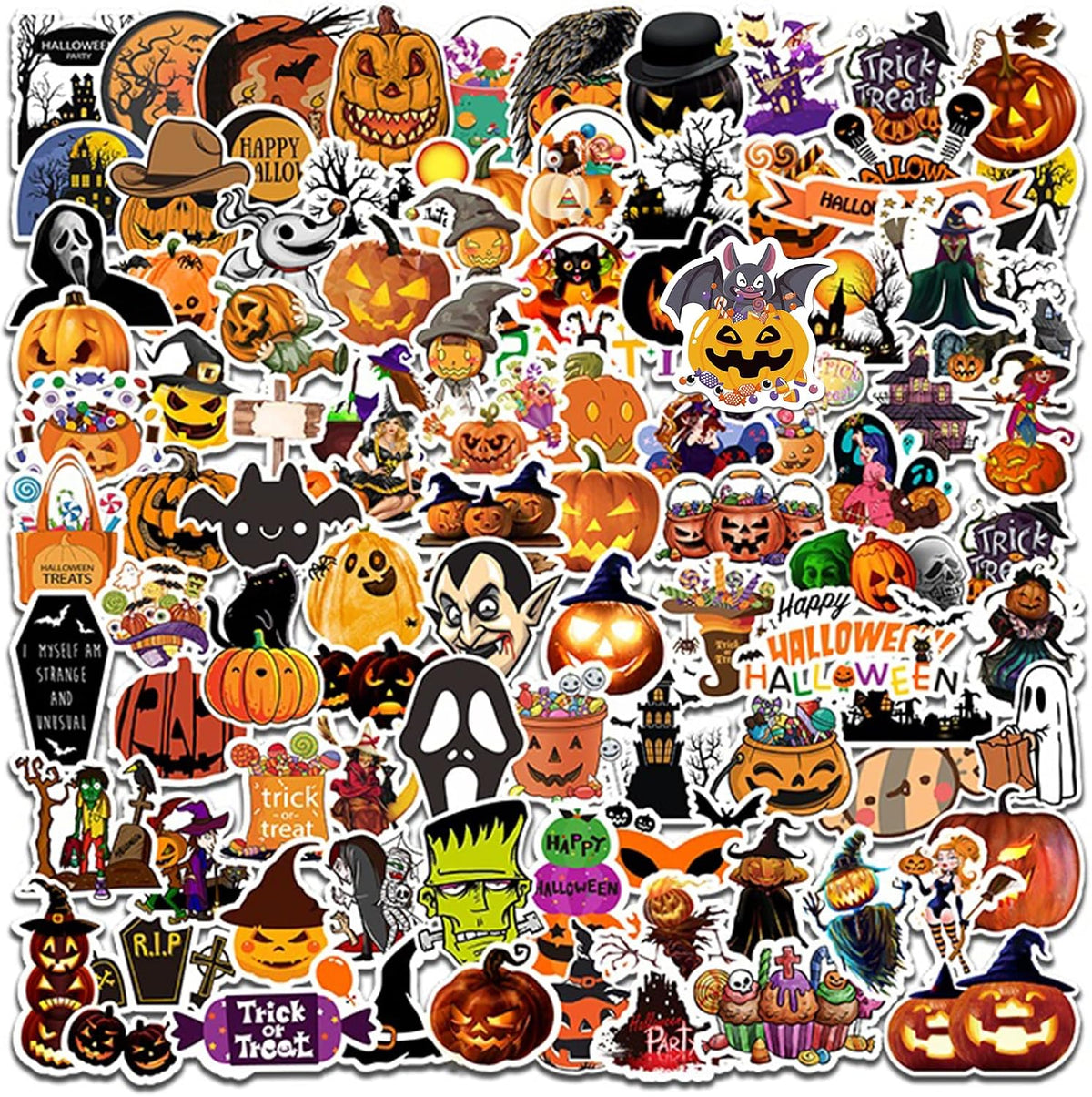 100PCS Non-Repeating Halloween Stickers
