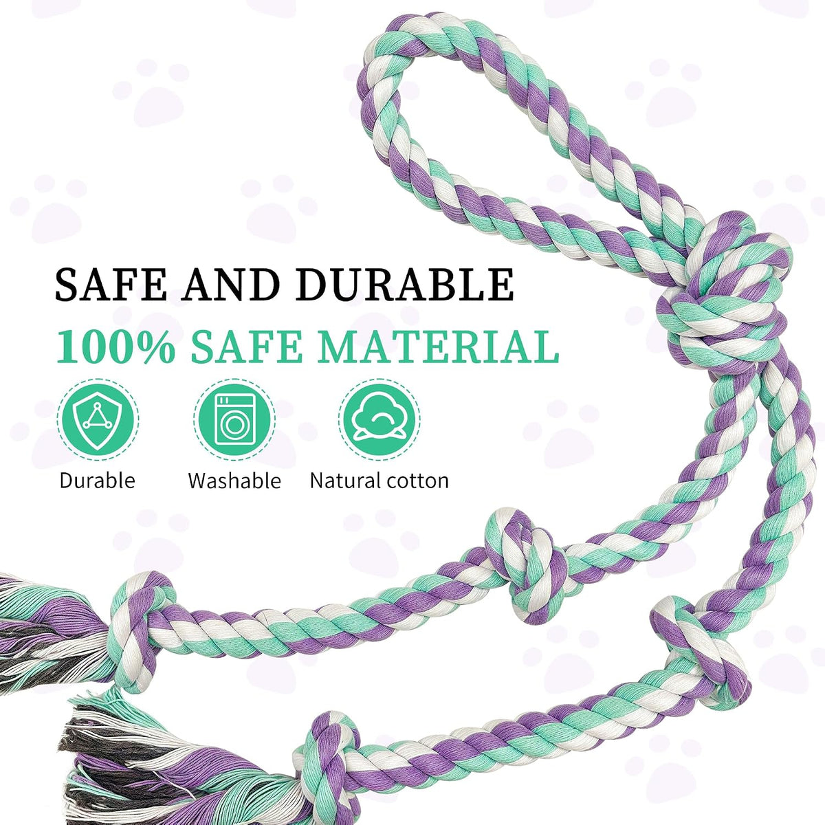 Flirt Pole for Dogs, Interactive Toys Tug-of-war for Pet - 5 knot-19.5In - image 2