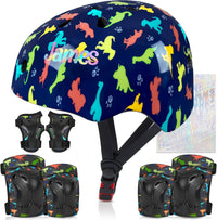 Unicorn Catcher Kids Helmet and Knee Pads Set - Blue / Small: 3-8 year
