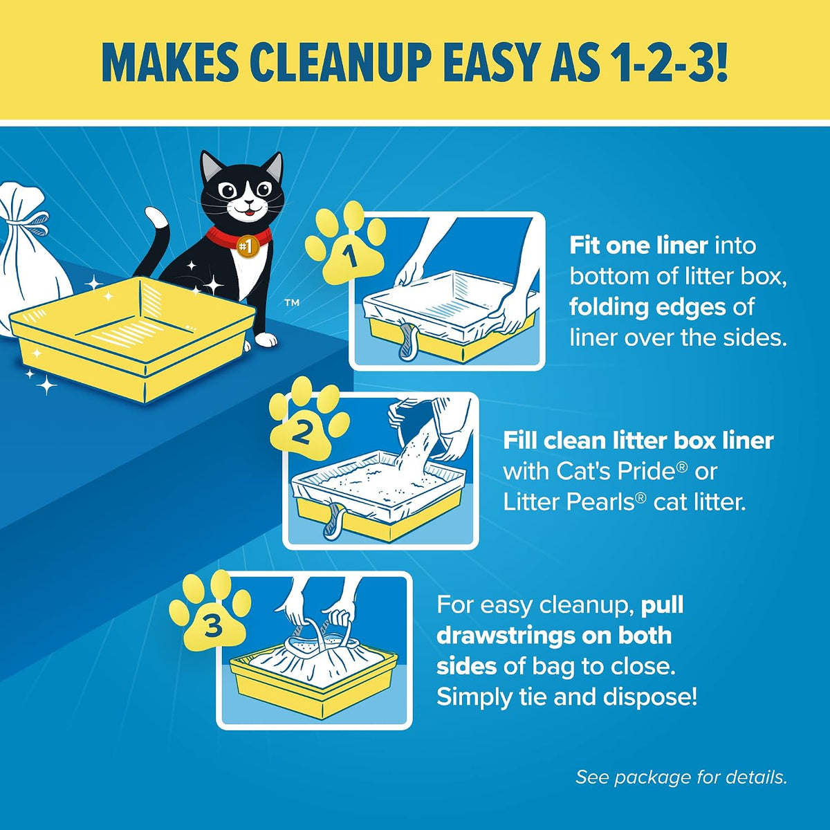 Jonny Cat Litter Box Liners Heavy Duty - Jumbo / 5 Count (Pack of 6) - image 2