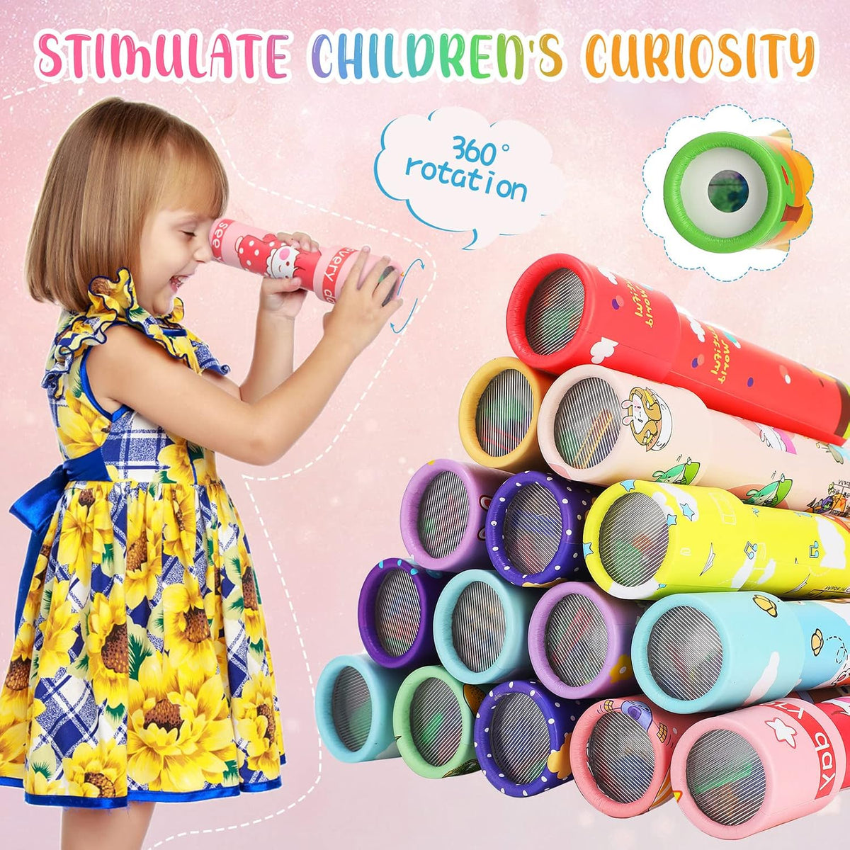 Chivao 20 Pcs Classic Kaleidoscopes Educational Toys for Party Favors - Cute Style - image 4