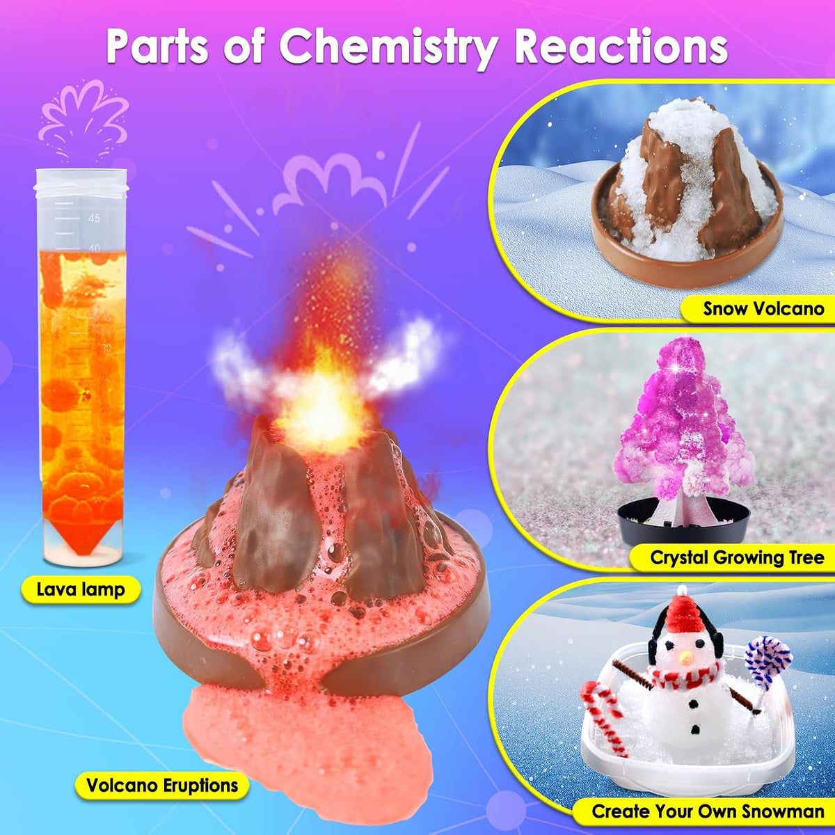 UNGLINGA 40+ Experiments Science Kit for Kids Chemistry Set STEM Toy – Fun for Kids & Family - 50+ experiments kit - image 2