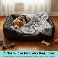 Stuffed Premium Soft Dog Blanket Washable - Grey / M(32x40") - image 3