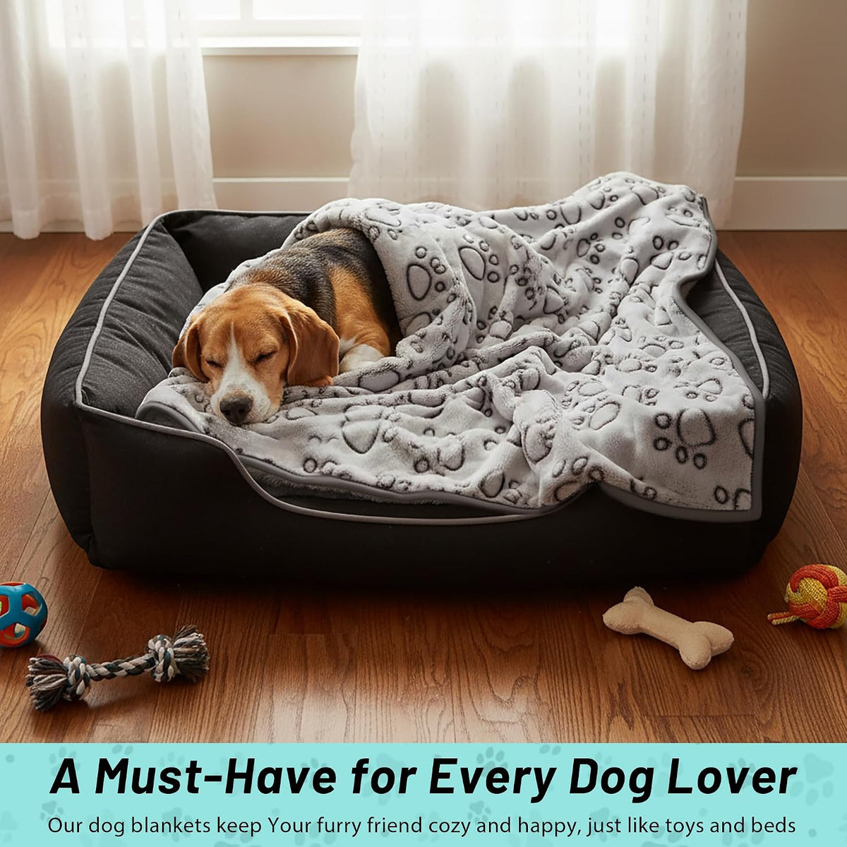 Stuffed Premium Soft Dog Blanket Washable - Grey / M(32x40") - image 3