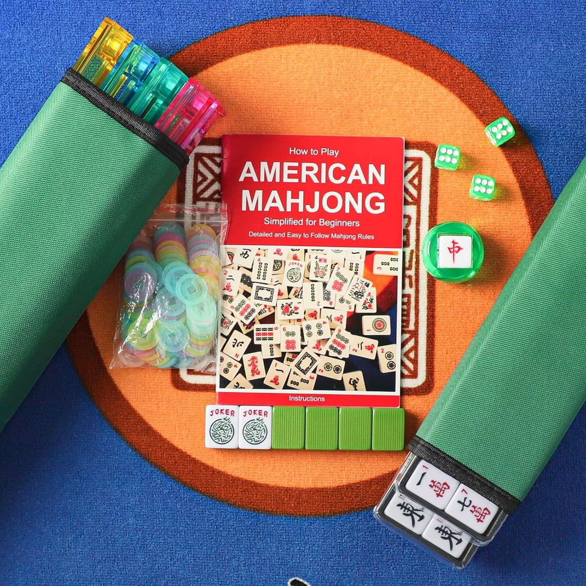 American Mahjong Game Set, 166 Green Tiles - Green - image 3