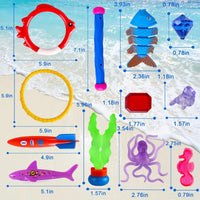 20Pcs Summer Pool Diving Swimming Toys for Kids Ages 3-12 - Green - image 2