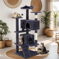 Sweetcrispy 54-inch Cat Tree Tower with Scratching Posts - Grey / 54*19.7*19.7IN - image 2