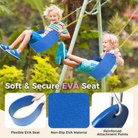 Decorlife 2 pack green outdoor swing seats with 66 inch coated chains - view 7