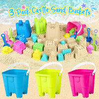 KUBUSFLY Beach Toys with 3 Castle Buckets - image 2