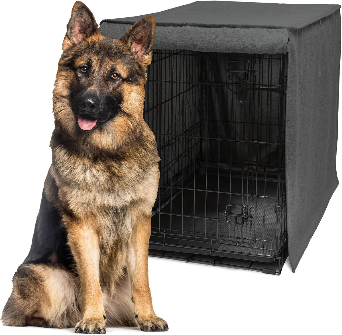 Friends Forever Metal Dog Crate Cover - 48.75"L x 30.75"W x 32.5"H