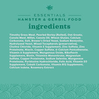 Oxbow Essentials Hamster Food and Gerbil Food, Vitamin & Mineral Rich Daily Diet for Hamsters & Gerbils, Veterinarian Formulated, Small Animal Pet Products, Made in USA, 15 lb Bulk Bag