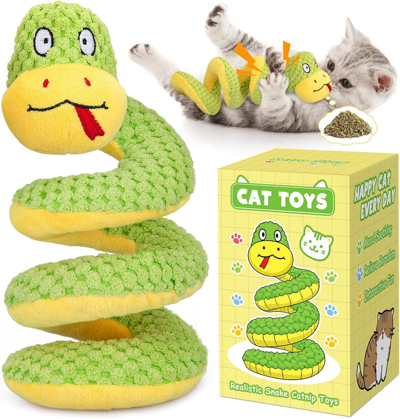 11"Snake Cat Toys Catnip Interactive Toy for Indoor Cats Kittens – Essentials for Cats - 11Inches