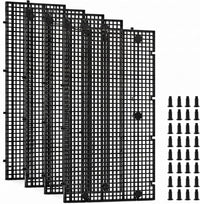LINLAN 8 Pieces High-Density Aquarium Grid Plastic with 48 Brackets - 4pcs