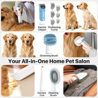 Buenkee Dog Grooming Vacuum Kit, 15000Pa Clipper, Shedding Brush - Blue - image 3