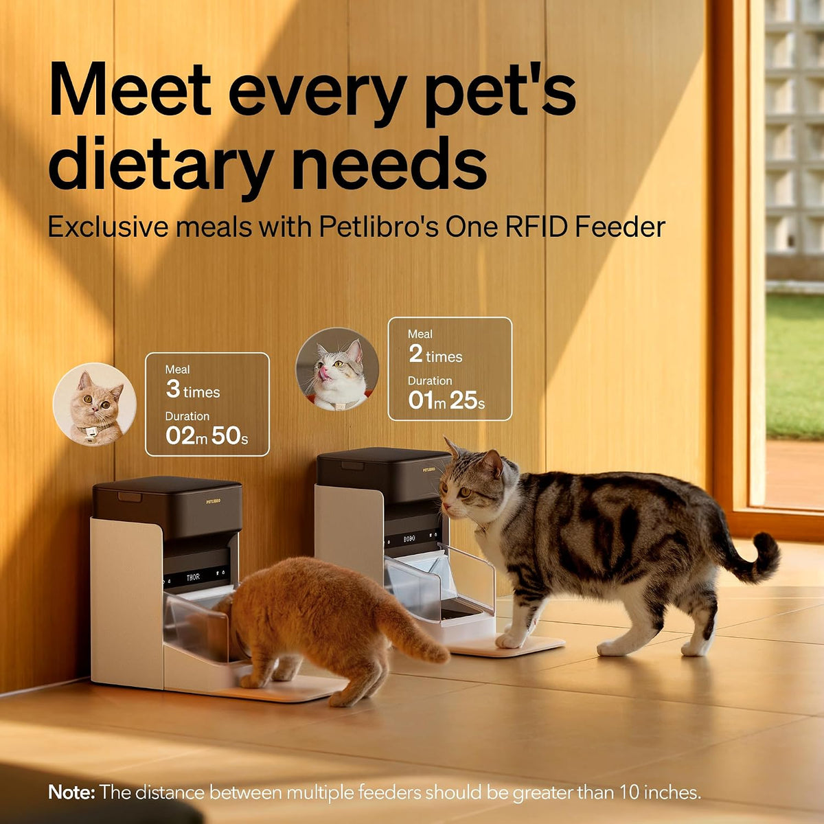 PETLIBRO RFID Automatic Cat Feeder - Brown / 3L*2 pack - image 2