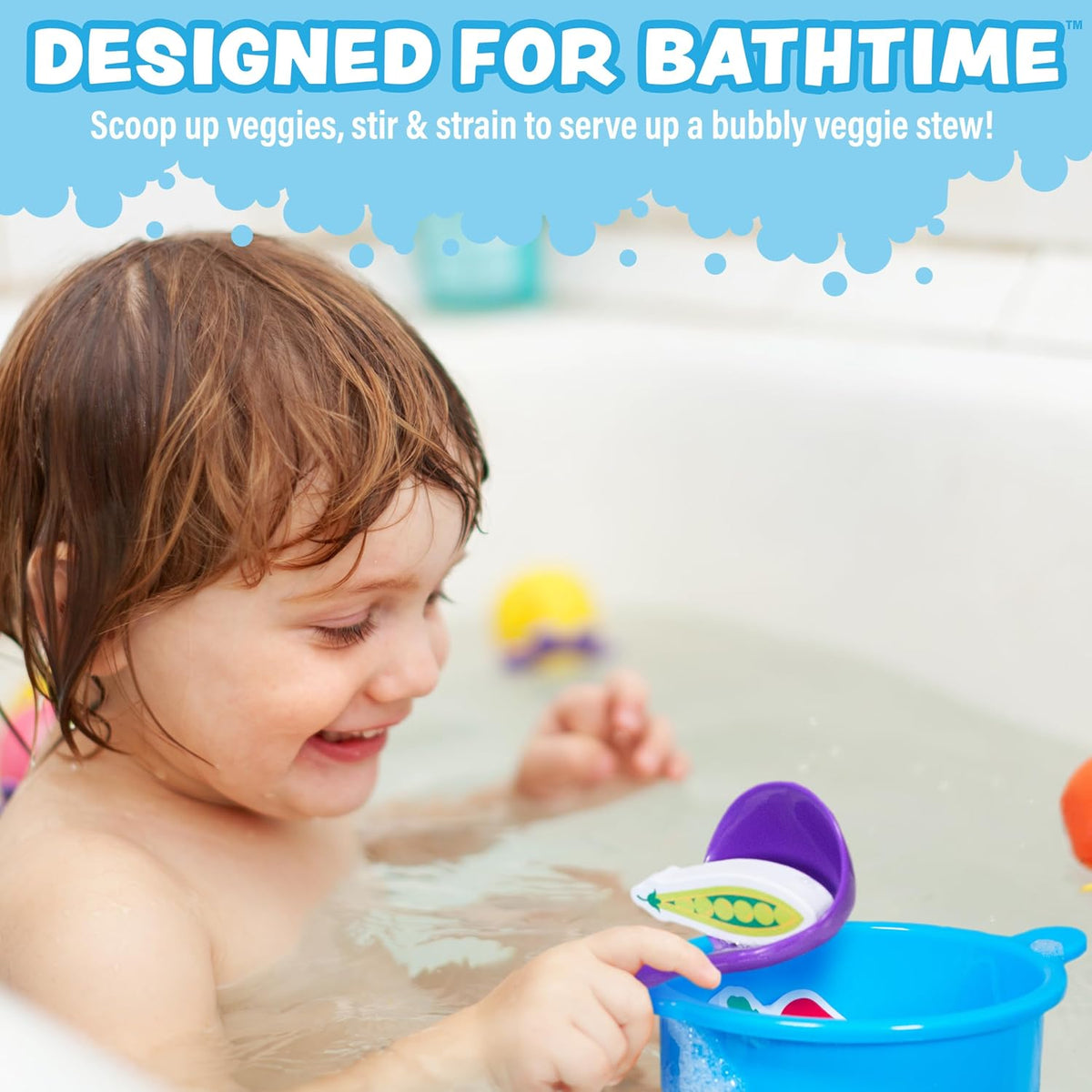 Tub Works Tub Soup Scoop, Strain & Play Toddler Bath Toy - image 2
