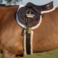 Equinavia Eidsvoll Close Contact English Saddle Pad | Horse Saddle Pad with Shock Absorbing Fleece Top | Hook & Loop Billet Straps, Secure Fit | Breathable for All Riding Styles
