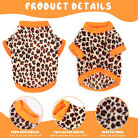 Friofmuy 2-piece fleece dog sweaters for small dogs in four print options - view 3