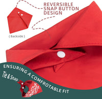 Fall Dog Bandana Artistic Sketch Maple Leaf Golden Orange - Solid Red - Too Cute for the Naughty List / Large - image 2