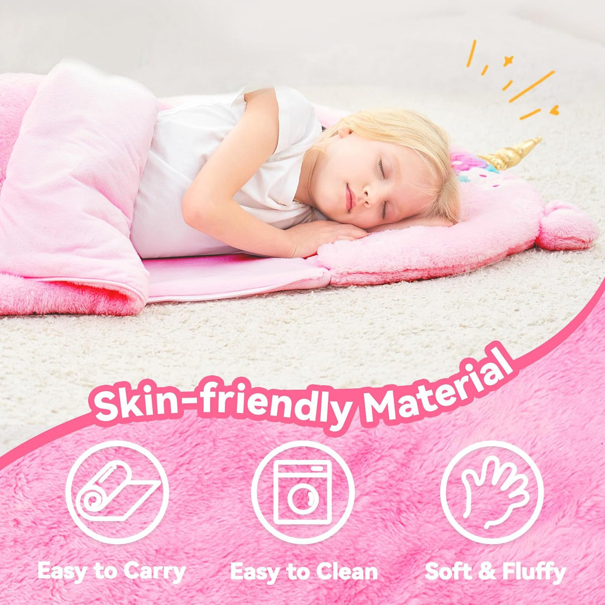 iPlay, iLearn Kids Unicorn Sleeping Bag - Unicorn - image 2