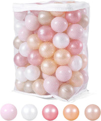 Ball Pit Balls Pack of 100 200 500 - Pearl Red+Gold+Pearl Pink+Pearl White+Pearl Brown / 100 balls