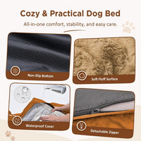 Comfort Expression Waterproof Orthopedic Dog Bed for Extra Large Dogs – Essentials for Dogs - 42.0"L x 30.0"W x 8.5"Th / Orange - image 4