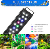 AQUANEAT LED Aquarium Light Full Spectrum 12 Inch Fish Tank Light Fresh Water