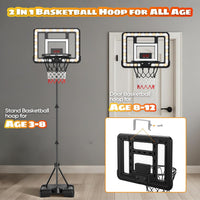 flybakiz kids basketball hoop with electronic scoreboard, timer and adjustable stand - view 4