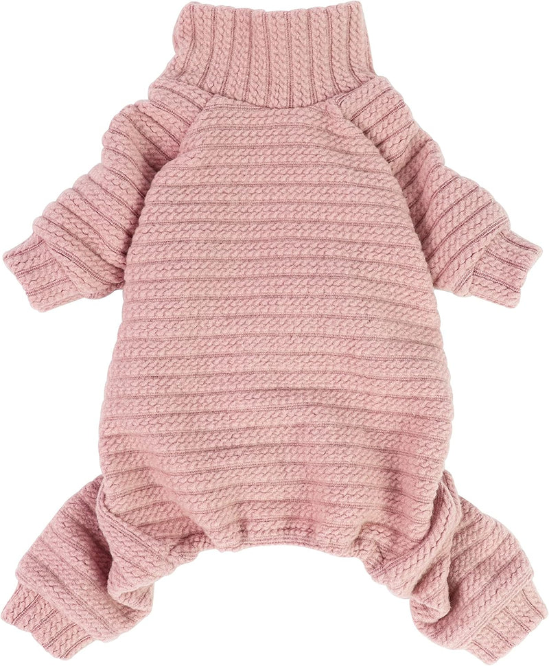 Fitwarm Turtleneck Raglan Dog Pajamas - XX-Large / Light Pink