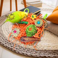 KATUMO Bird Toys, Grass Mat Foraging Climb Toy for Parakeet Cockatiel – Essentials for Birds - Orange - image 4
