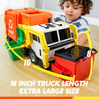 JOYIN Large Friction Powered Garbage Truck Toy Set - Orange - image 2