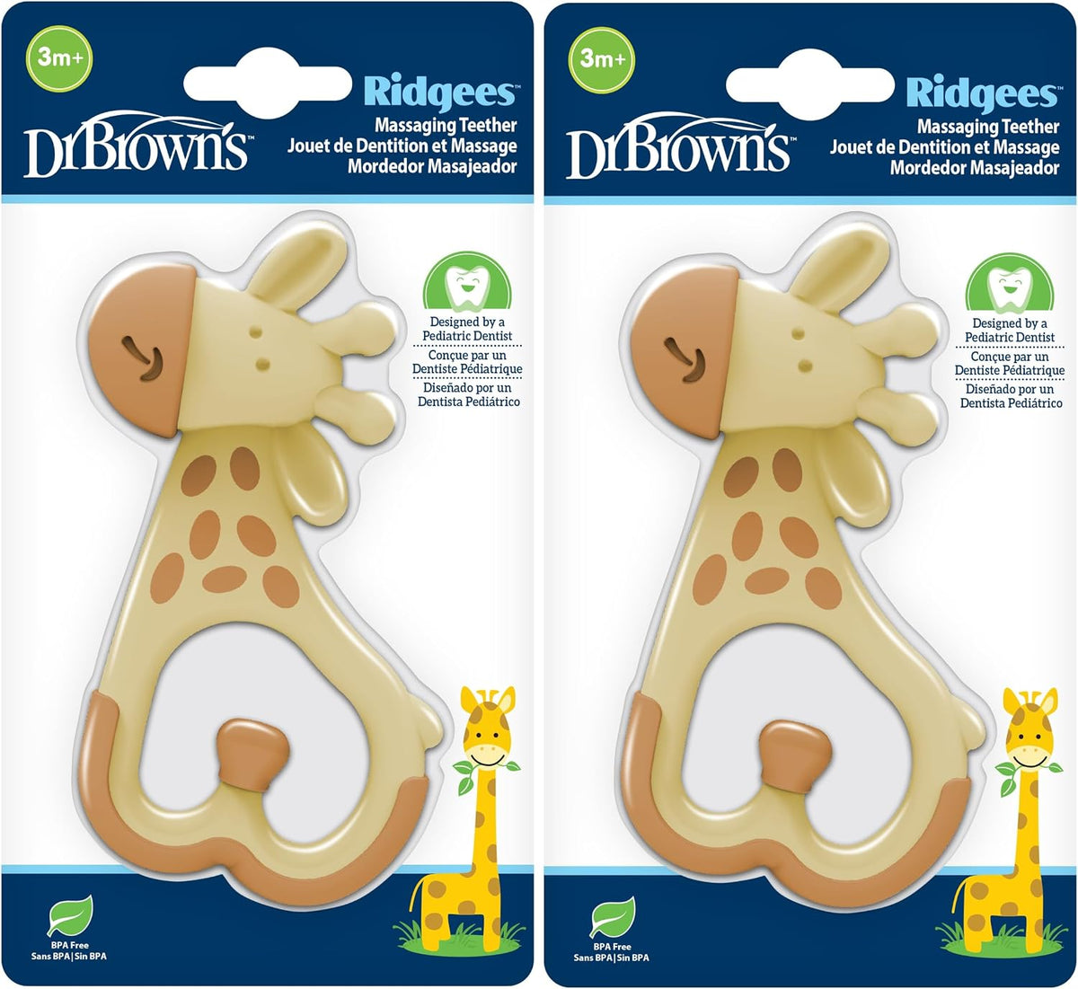 Dr. Brown's Ridgees Giraffe Baby Teether, 3m+ – Fun for Kids & Family