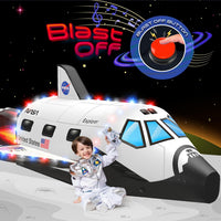 W&O Space Explorer Inflatable Fort with Lights & Sound - Space Shuttle