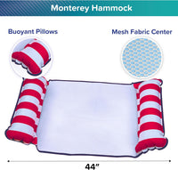 Aqua 4-in-1 Monterey Hammock Pool Float & Water Hammocks - Pink / Monterey Hammock / 1 Pack - image 3