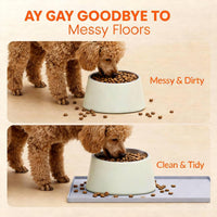 Silicone Pet Feeding Mat, Dog Cat Food Water Bowl Mat - Gray / 28''L x 20"W - image 3