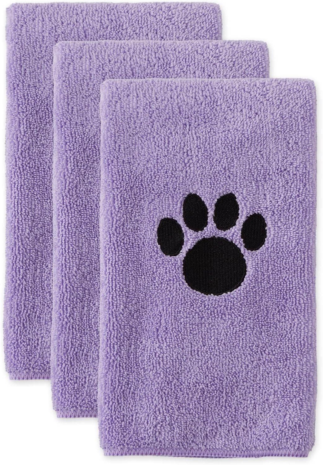 Bone Dry Pet Grooming Towel Collection Absorbent Microfiber Drying Set - Lavender / 15x30"