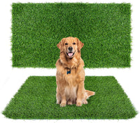 GLOBREEN 34" x 23" Fake Grass Pee Pad for Dogs Potty Training Turf - Green-01 / 32x45 Inch
