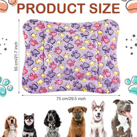 4 Pack Soft Pet Bed Mat Small Dog Crate Fleece – Essentials for Dogs - 30 x 22 Inches / Vivid Color - image 3