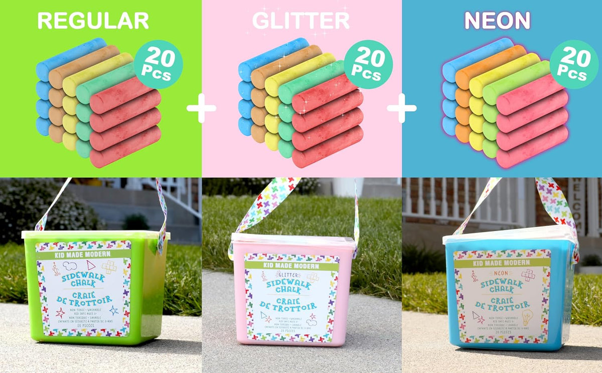Kid Made Modern Non Toxic Sidewalk Chalk Bucket - 60 - image 2