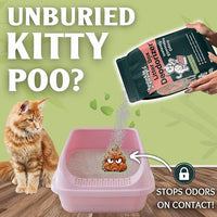Sprinkle & Sweep Litter Box Deodorizer - Cat Litter Deodorizer Non Toxic and Safe for Kittens - Instantly Eliminates Foul Smells and Urine Odors (Bag, Sifter & Spray)