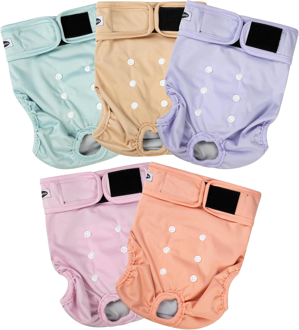 Tuiskusa Reusable Washable Dog Diapers Female - Solid Color 5-Pack / Large - image 2