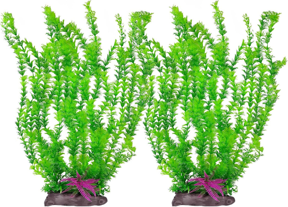 Aquarium Plastic Plants Extra Large Aquarium Plant 20.4-inch Tall - A*2 Pcs / 20.4 in