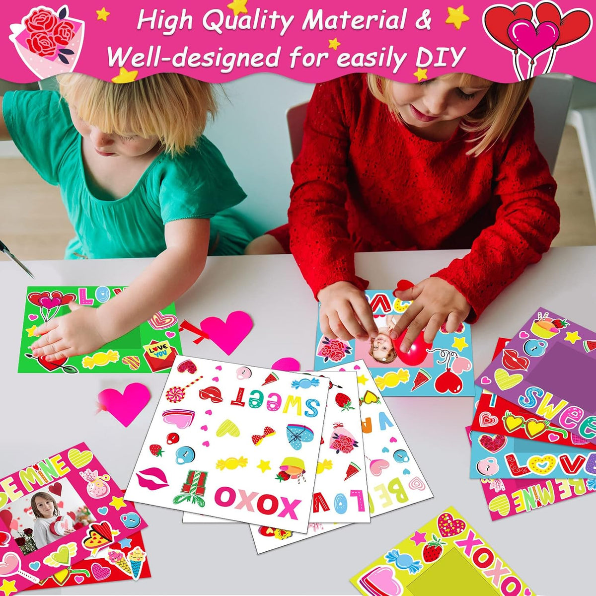 30 Packs Halloween Arts and Crafts for Kids Picture Frame Craft Kits - Valentine’s Day - image 4