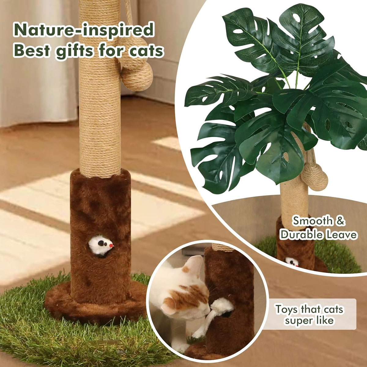 35" inch Cat Scratching Post - 24.8-Brown / 24.8in - image 3