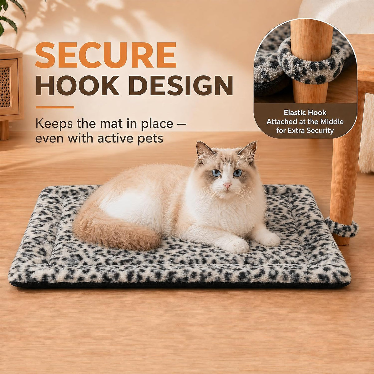 Self Warming Cat Pad for Cats and Dogs - 22 x 18 inch / Black/White - image 4