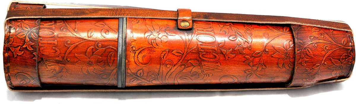 6" inch Handheld Brass Telescope with Wooden Box - Antique 32" - image 3