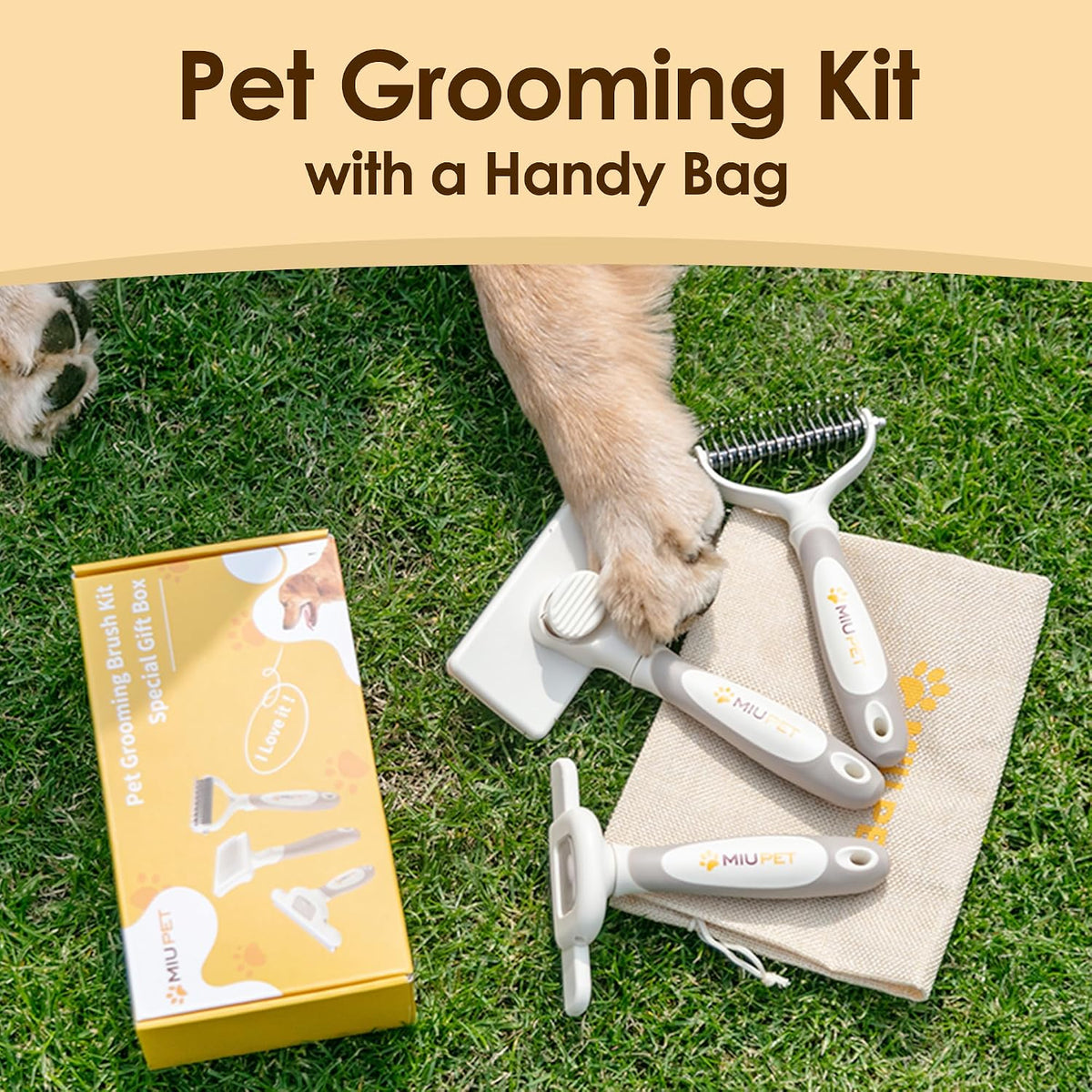 Professional Deshedding Dog Brush Grooming Kits - image 3